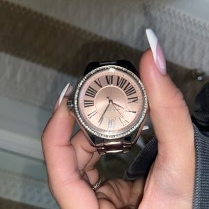 Rose gold and silver Michael kors watch